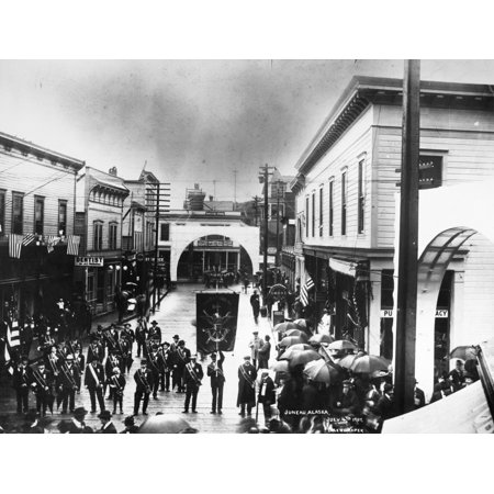 Alaska Juneau 1907 Nfourth Of July Parade In Juneau Alaska 1907 Poster Print by Granger Collection