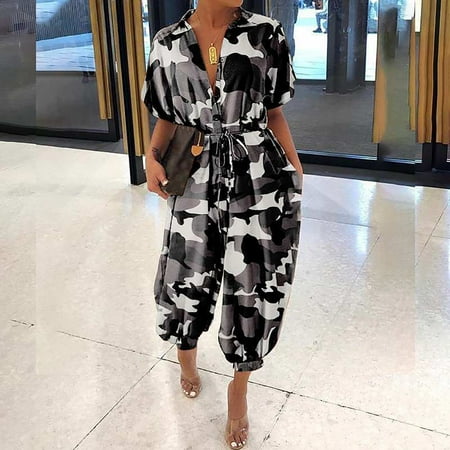 Rompers for women Leopard Jumpsuit Female Retro Female Short-Sleeved Button Casual Pants Loose CHMORA
Rompers for women Leopard Jumpsuit Female Retro Female Short-Sleeved Button Casual Pants Loose CHMORA