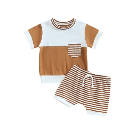 Bagilaanoe 2pcs Toddler Baby Boy Short Pants Set Short Sleeve T Shirt Tops + Striped Shorts 6M 12M 18M 24M 3T 4T 5T Kids Casual Summer Outfits
Bagilaanoe 2pcs Toddler Baby Boy Short Pants Set Short Sleeve T Shirt Tops + Striped Shorts 6M 12M 18M 24M 3T 4T 5T Kids Casual Summer Outfits