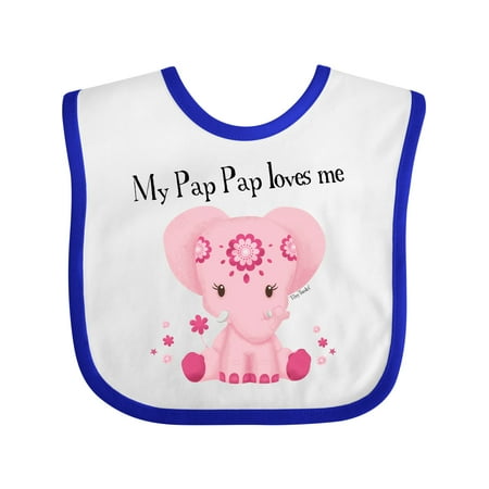 Inktastic Aditi My Pap Pap Loves Me Gift Baby Boy or Baby Girl Bib