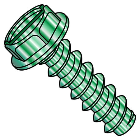 8-18X1/4 Slotted Indented Hex Washer Self Tapping Screw Type B Fully Thread ZC Green (Pack Qty 10 000) BC-0804BSWG
8-18X1/4 Slotted Indented Hex Washer Self Tapping Screw Type B Fully Thread ZC Green (Pack Qty 10 000) BC-0804BSWG