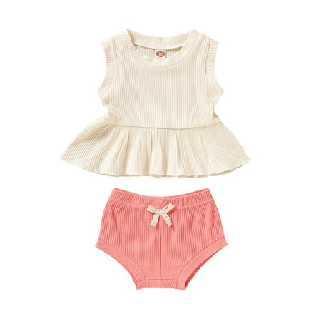 Newborn Infant Baby Girls Summer Solid Ribbed Vest Ruffled Tops Shorts Set Outfits Fashion Children s Suit
Newborn Infant Baby Girls Summer Solid Ribbed Vest Ruffled Tops Shorts Set Outfits Fashion Children s Suit