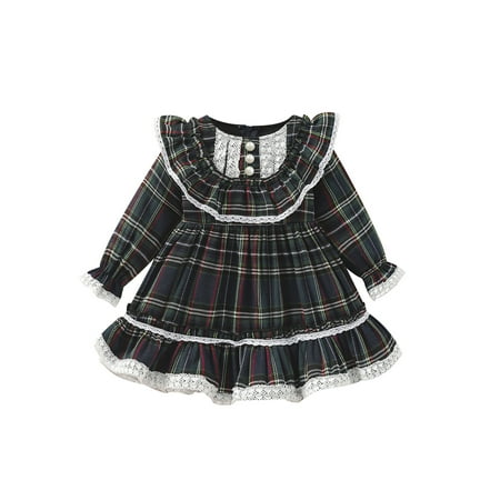 goowrom Little Girl Christmas Plaid Dress Long Sleeve Lace Patchwork Ruffle Dresses
goowrom Little Girl Christmas Plaid Dress Long Sleeve Lace Patchwork Ruffle Dresses