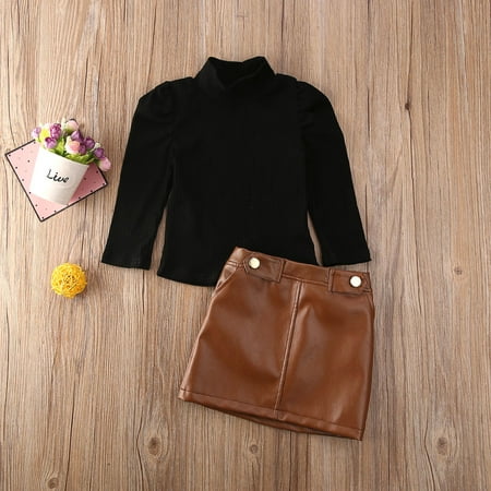 Huakaishijie Toddler Baby Girl High Neck Bubble Long Sleeve Top Leather Short Skirt Outfit 1-5 Years
Huakaishijie Toddler Baby Girl High Neck Bubble Long Sleeve Top Leather Short Skirt Outfit 1-5 Years