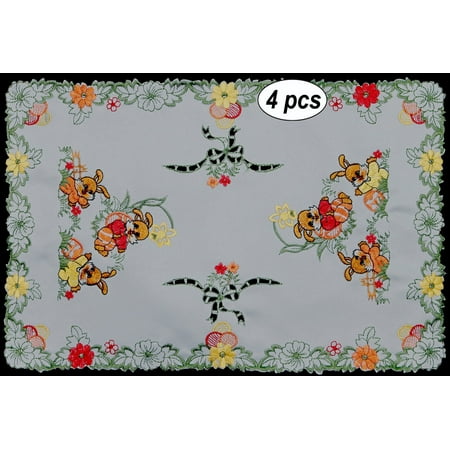 4PCS Spring Embroidered Easter Bunny Egg Floral 11x17 Placemat Runner Rabbit
4PCS Spring Embroidered Easter Bunny Egg Floral 11x17 Placemat Runner Rabbit