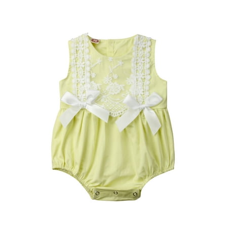 Thaisu 0-24M Newborn Baby Girl Sleeveless Jumpsuit Lace Flowers Bow Snap Bodysuit Outfits
Thaisu 0-24M Newborn Baby Girl Sleeveless Jumpsuit Lace Flowers Bow Snap Bodysuit Outfits