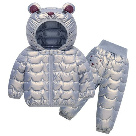 BinheToddler Baby Boys Girls Winter Cartoon Windproof Hooded Jacket and Pants Set Warm and Fashionable Solid Pattern Outfit for Boys and Girls Long Sleeve Down Alternative Coat Perfect
BinheToddler Baby Boys Girls Winter Cartoon Windproof Hooded Jacket and Pants Set Warm and Fashionable Solid Pattern Outfit for Boys and Girls Long Sleeve Down Alternative Coat Perfect