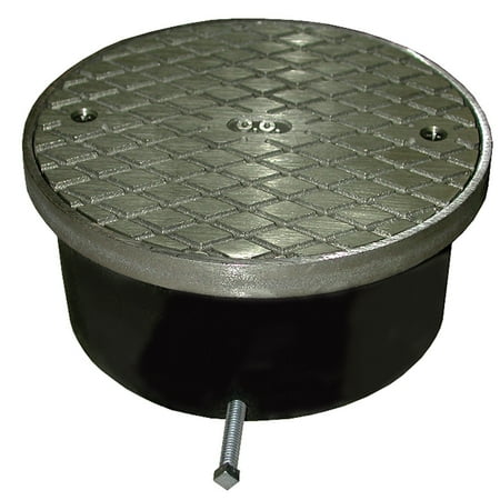 4 Adjustable Access Cover with 6-1/2 Nickel Bronze Cover with Ring - 2-5/8 He