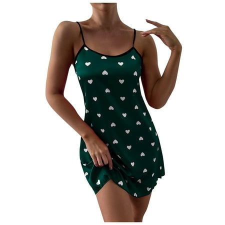 BIZIZA Women Chemise Soft Nightgown Heart Print Lingerie Full Slip Sleepwear Nightdress Green XXL
BIZIZA Women Chemise Soft Nightgown Heart Print Lingerie Full Slip Sleepwear Nightdress Green XXL
