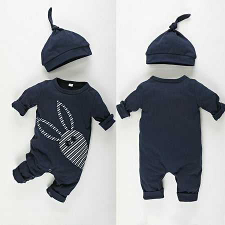 Newborn Baby Blue Clothes 2 Pieces Set Autumn Winter Long Sleeve Rompers +Hat Cotton Jumpsuits Outfits
Newborn Baby Blue Clothes 2 Pieces Set Autumn Winter Long Sleeve Rompers +Hat Cotton Jumpsuits Outfits