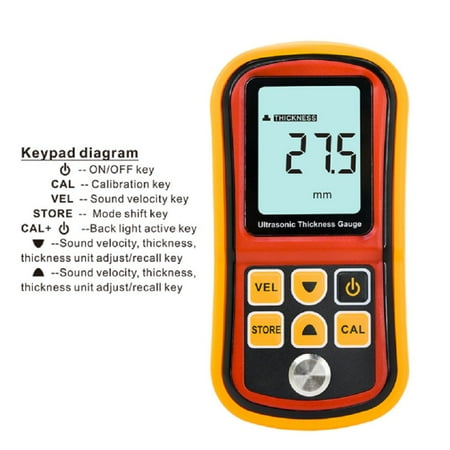 GM100 Ultrasonic LED Digital Display Metal Thickness Tester 5MHZ 4.5V