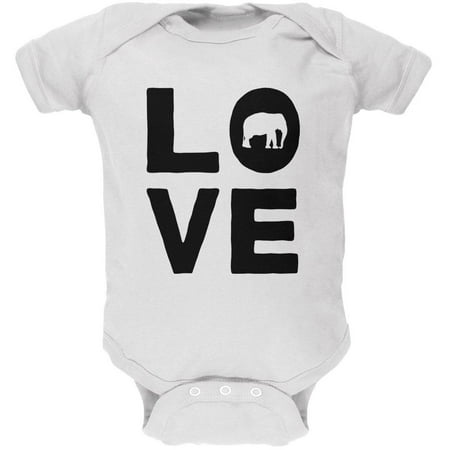 Elephant Love Soft Baby One Piece White 9-12 M 
Elephant Love Soft Baby One Piece White 9-12 M