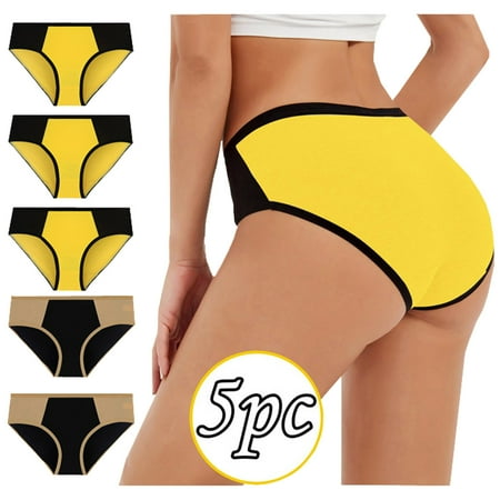 Women Underwear Clearance Multi Pack Under 10$ AXXD 5pc Solid Color Patchwork Briefs Panties Underwear Bikini Underpants Multicolor 4
Women Underwear Clearance Multi Pack Under 10$ AXXD 5pc Solid Color Patchwork Briefs Panties Underwear Bikini Underpants Multicolor 4