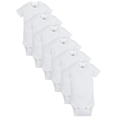 Wonder Nation Baby Boy or Girl Unisex White Short Sleeve Bodysuits 6-Pack (Newborn-24M)
Wonder Nation Baby Boy or Girl Unisex White Short Sleeve Bodysuits 6-Pack (Newborn-24M)