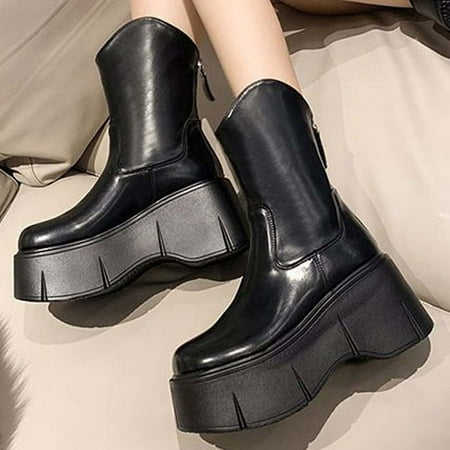 Njoeus Women S Boots Knee High Women Boots Women S Fashion Slouchy Women S High-Heels Mid Calf Boots 8Cm Thick Sole Wedge Round-Toe Boots Ankle Boots For Women
Njoeus Women S Boots Knee High Women Boots Women S Fashion Slouchy Women S High-Heels Mid Calf Boots 8Cm Thick Sole Wedge Round-Toe Boots Ankle Boots For Women