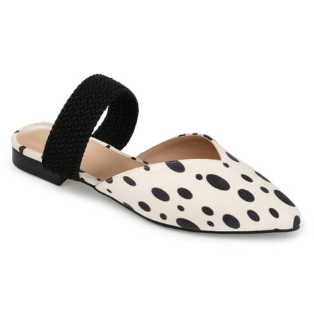 Journee Collection Womens Roxeene Slip On Pointed Toe Mules Flats