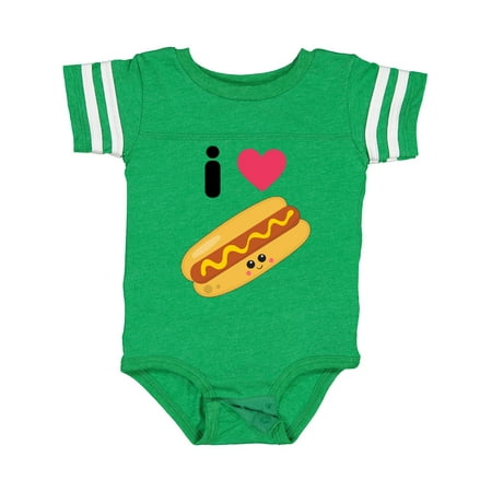 Inktastic I Love Hot Dogs Gift Baby Boy or Baby Girl Bodysuit