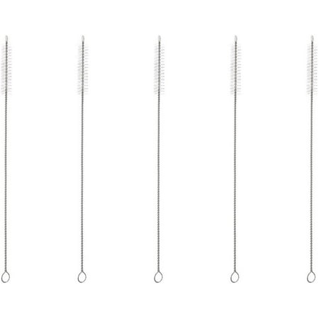 

Sowaka 5 Pcs Cleaning Brushes for Straws 9.8 Inch Nylon White Stainless Steel Tube Cleaner Flexible Brushes for Cleaning Pipes Keyboard Glass Hard to Clean Area Drinking Straw Sippy Cup