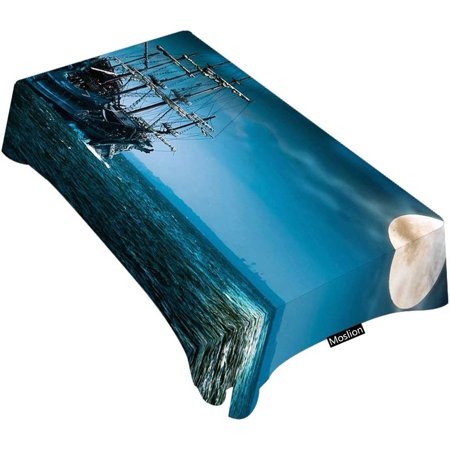 Mindunm Decorative Rectangle Table Cloths Pirate Ship Yellow Moon Dark Sea Tablecloth Table Cover for Dining/BBQ/Picnic/Coffee Table 60 X 84 Inches
Mindunm Decorative Rectangle Table Cloths Pirate Ship Yellow Moon Dark Sea Tablecloth Table Cover for Dining/BBQ/Picnic/Coffee Table 60 X 84 Inches