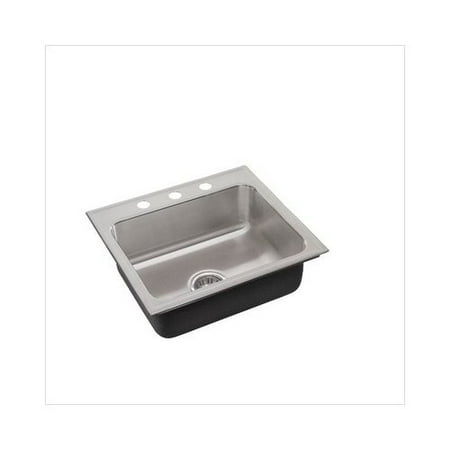 Drop In Single Bowl - Just Manufacturing ADA Single Bowl Drop-in Sink with Faucet Ledge