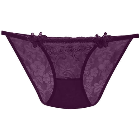 Lace Lingerie For Women Lingerie For Women Sexy Naughty Women Sexy Lace Underwear Lingerie Thongs Panties Ladies Underwear Underpants Purple