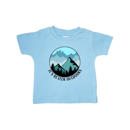 Inktastic It s Better Outdoors Mountains in Blue Gift Baby Boy or Baby Girl T-Shirt
Inktastic It s Better Outdoors Mountains in Blue Gift Baby Boy or Baby Girl T-Shirt