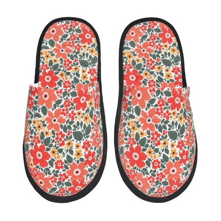 Tideii Small Coral Red Flowers for Home Indoor Cotton Slippers Autumn and Winter EVA Plush Slippers Household Supplies Unisex-Medium
Tideii Small Coral Red Flowers for Home Indoor Cotton Slippers Autumn and Winter EVA Plush Slippers Household Supplies Unisex-Medium