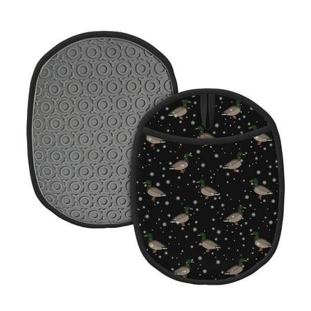 Naloa Mallards And Snowflakes Silicone Pot Holders Oven Mitts Heat Resistant Hot Pads Non Slip Pot Holder for Kitchen Baking and Cooking 9.4 x 7.5 Inches
Naloa Mallards And Snowflakes Silicone Pot Holders Oven Mitts Heat Resistant Hot Pads Non Slip Pot Holder for Kitchen Baking and Cooking 9.4 x 7.5 Inches