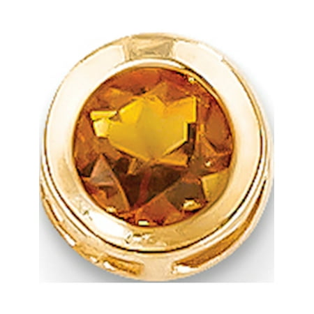 Leslies Fine Jewelry Designer 14k Yellow Gold 5mm Citrine bezel (6x6mm) Pendant Pendant Gift