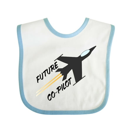 Inktastic Future Co-Pilot Jet in Flight Gift Baby Boy or Baby Girl Bib
