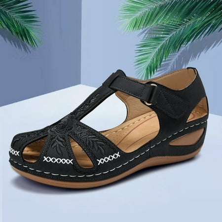 FZM Women shoes Women s Saldals Shoes Wedges Fashion Buckle Strap Sandals Summer Shoes For Women