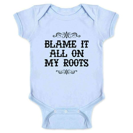Blame It All On My Roots Country Music Cute Funny Western Baby Bodysuit
Blame It All On My Roots Country Music Cute Funny Western Baby Bodysuit