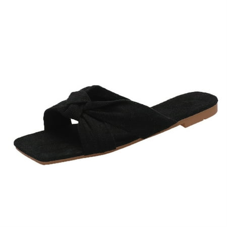 Women s Flat Toe Slippers Sandals Flat Heel Bowknot Strappy Summer Slide Shoes 41 Black
Women s Flat Toe Slippers Sandals Flat Heel Bowknot Strappy Summer Slide Shoes 41 Black