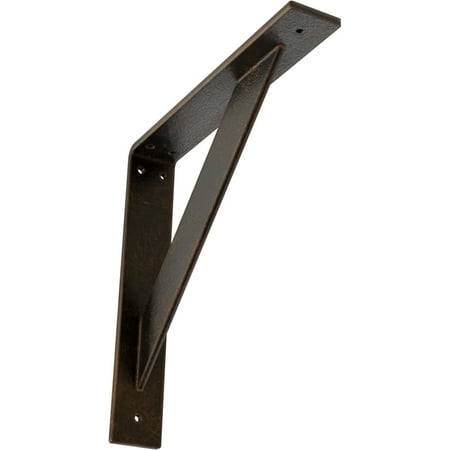 Ekena Millwork 2 W x 12 D x 12 H Traditional Steel Bracket Antiqued Bronze