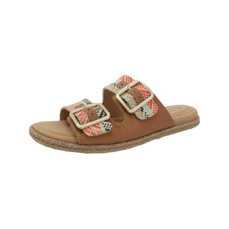 Clarks Women s Lana Beach Leather Orhtolite Sandals Tan 10