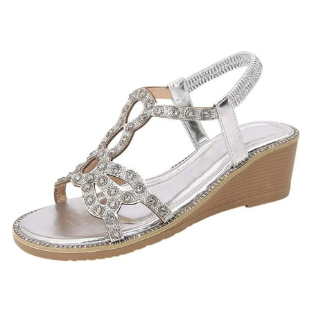 LIANGP Women s Sandals Rhinestone Roman Sandals Summer Ethnic Open Toe Thick Bottom Slope Heel Women S Shoes Women s Shoes Silver Size 8.5
LIANGP Women s Sandals Rhinestone Roman Sandals Summer Ethnic Open Toe Thick Bottom Slope Heel Women S Shoes Women s Shoes Silver Size 8.5