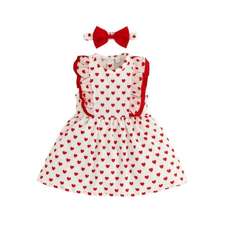 Dezsed 6M-3Y My 1St Valentine S Day Baby Girls Dress Clearance Sleeveless Sweet Printing Princess Dress With Bowknot Headband Dress For Girls Party Summer
Dezsed 6M-3Y My 1St Valentine S Day Baby Girls Dress Clearance Sleeveless Sweet Printing Princess Dress With Bowknot Headband Dress For Girls Party Summer