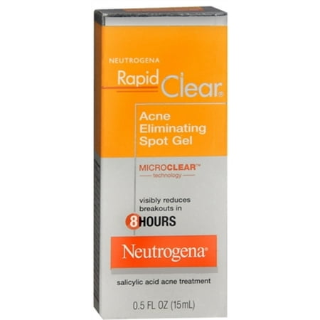 Neutrogena Rapid Clear Acne Eliminating Spot Gel 0.50 oz (Pack of 4)