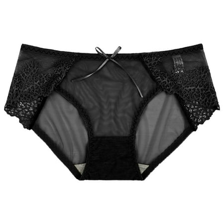 Tummy Control Underwear Low Waist Mesh Briefs Solid Color Cotton Crotch Panties for Women Black One Size
Tummy Control Underwear Low Waist Mesh Briefs Solid Color Cotton Crotch Panties for Women Black One Size