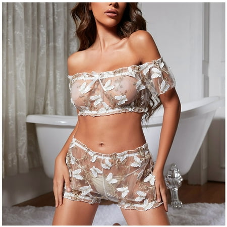 Mrat Pajama Sets Pajama Set 2-Piece Sleepwear Ladies Fashion Flower Embroidered Tube Top Pajama Lingerie Set Pajamas Outfits with Pockets
Mrat Pajama Sets Pajama Set 2-Piece Sleepwear Ladies Fashion Flower Embroidered Tube Top Pajama Lingerie Set Pajamas Outfits with Pockets