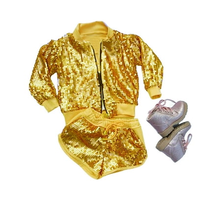 Sunisery Toddler Baby Boys Girls Sparkles Outfit Set Sequin Zip-Up Coat Jacket + Drawstring Short Pants Set
Sunisery Toddler Baby Boys Girls Sparkles Outfit Set Sequin Zip-Up Coat Jacket + Drawstring Short Pants Set