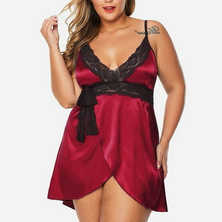 Women Lingerie Lace Underwire Racy Muslin Sleepwear Underwear Nightdress Sexy Two-Piece Pajamas Note Please Buy One Size Larger
Women Lingerie Lace Underwire Racy Muslin Sleepwear Underwear Nightdress Sexy Two-Piece Pajamas Note Please Buy One Size Larger