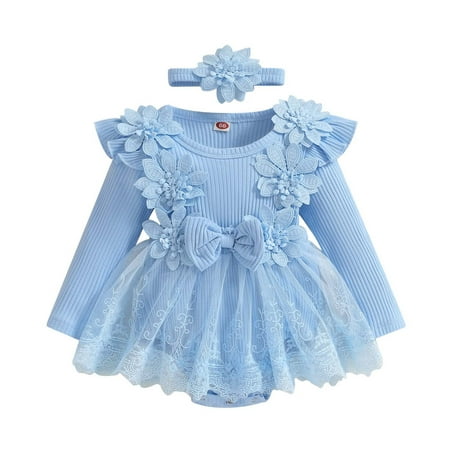 WUXIAN Girls Long Sleeve Floral Romper Lace Bodysuits Dress Headbands Set Onesie Toddler Baby Relaxed Fit Cozy Clothing
WUXIAN Girls Long Sleeve Floral Romper Lace Bodysuits Dress Headbands Set Onesie Toddler Baby Relaxed Fit Cozy Clothing
