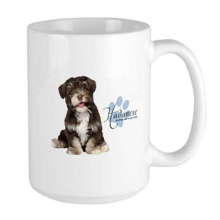 CafePress - Havanese Puppy Large Mug - 15 oz Ceramic Large Mug
