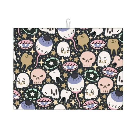 Dish Drying Mat cartoon cute Skull star Highly Absorbent Microfiber Drying Mat Kitchen Counter or Sink Drawer Liner 18x24 Kitchen Drying Mat Coffee Mat Kitchen Essentials
Dish Drying Mat cartoon cute Skull star Highly Absorbent Microfiber Drying Mat Kitchen Counter or Sink Drawer Liner 18x24 Kitchen Drying Mat Coffee Mat Kitchen Essentials