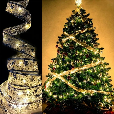 WNG Christmas Ribbon Fairy Lights Christmas LED Lights Double Ribbon String Lights Christmas Tree Decoration Glowing Ribbon Pendant
WNG Christmas Ribbon Fairy Lights Christmas LED Lights Double Ribbon String Lights Christmas Tree Decoration Glowing Ribbon Pendant