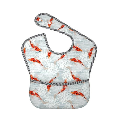 Bingfone Mess-Proof Baby Bib - Waterproof Bib for Baby Boy or Girl with Food Catcher Pocket Unisex-Koi Fish Corals Spring Summer
Bingfone Mess-Proof Baby Bib - Waterproof Bib for Baby Boy or Girl with Food Catcher Pocket Unisex-Koi Fish Corals Spring Summer