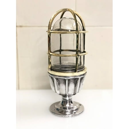 ceiling lampNautical Marine Solid Brass Cage & Aluminium mount Passageway light One pcs
ceiling lampNautical Marine Solid Brass Cage & Aluminium mount Passageway light One pcs