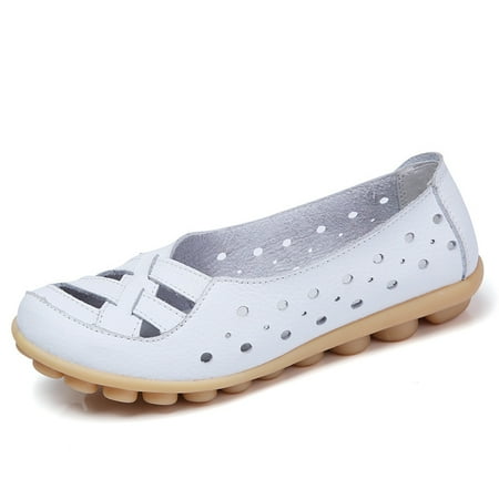 Women‘s Flats Cut Out Peas Shoes Slip-on Casual Loafers Lightweight And Comfort