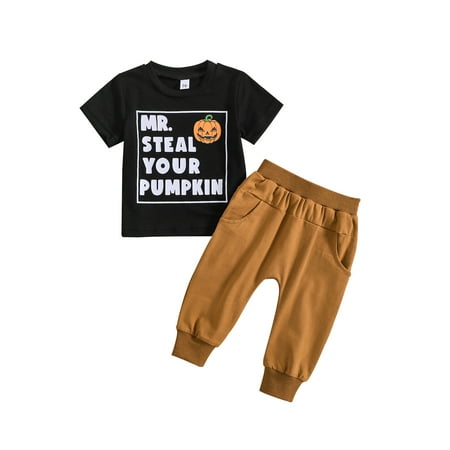 Toddler Baby Boy Halloween Outfit Pumpkin Clothes Set Sweatshirt Pullover Short Sleeve Shirt Top Long Pants 2 Piece Summer Set
Toddler Baby Boy Halloween Outfit Pumpkin Clothes Set Sweatshirt Pullover Short Sleeve Shirt Top Long Pants 2 Piece Summer Set